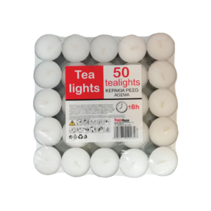 HAPPY HOUSE WHITE TEA CANDLES 50 PIECES