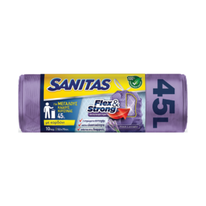 SANITAS FLEX&STRONG TRASH BAGS 45L 10 PIECES