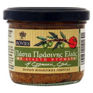 ROVIES ΒΙΟΛΟΓΙΚΗ ΠΑΣΤΑ ΠΡΑΣΙΝΗΣ ΕΛΙΑΣ ΜΕ ΛΙΑΣΤΗ ΤΟΜΑΤΑ 180ΓΡ