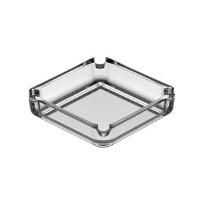 HAPPY HOUSE ASH TRAY SQUARE GLASS