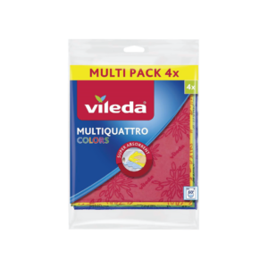 VILEDA MULTIQUATTRO COLORS ΠΑΝΑΚΙΑ ΓΕΝΙΚΗΣ ΧΡΗΣΗΣ 4 ΤΕΜΑΧΙΑ