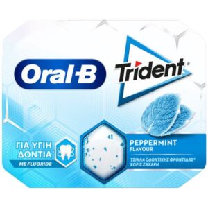 TRIDENT DENTAL CARE GUM PEPPERMINT SUGAFREE 17GR