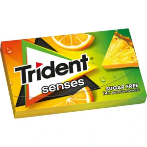 TRIDENT SENSES SUGAFREE TROPICAL FRUITS 27GR