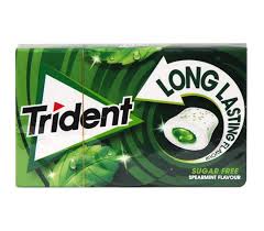 TRIDENT LONG LASTING SPEARMINT SUGAR FREE 22GR