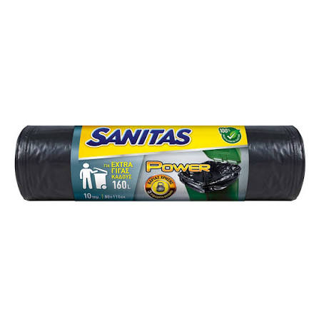 SANITAS power giant trash bags 160lt 10 pieces